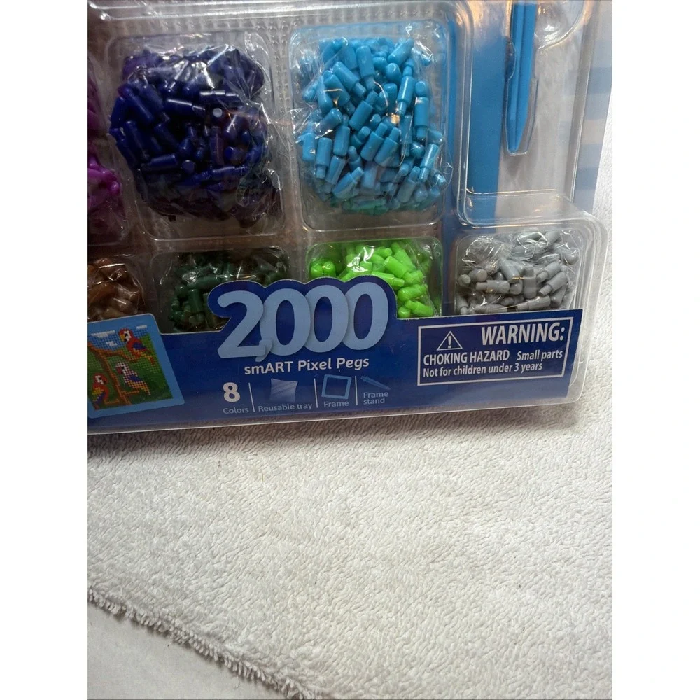 Smart Pixel Pegs - 2000 Pegs - 8 Colors - Smart Pixelator - New/Sealed